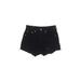 Levi's Denim Shorts: Black Solid Bottoms - Women's Size 24 - Indigo Wash