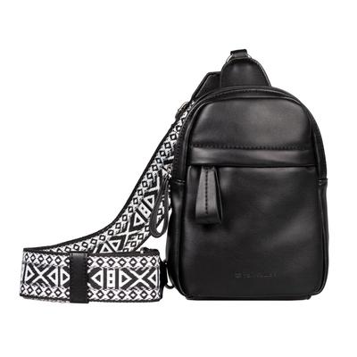 Rucksack TOM TAILOR "Palina", Gr. B/H/T: 16,5cm x 22cm x 5,5cm, schwarz, Polyurethane, feminin, Rucksäcke, aus weichem Lederimitat mit effektvollem Schulterriemen Image