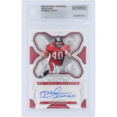 Mike Alstott Tampa Bay Buccaneers Autographed 2022 Panini National Treasures #SIG-MAL #29/99 BGS Authenticated Auto 10 Card