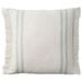 Mina Victory Lifestyle Cotton Linen Stripes 20" x 20" Sage Indoor Throw Pillow