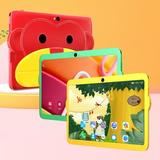 Jacenvly 2024 New Tablets For Kids Clearance Tablet Pc For Children Android 7.1 16Gb 7Inch Ips Bluetooth Wifi Bundle Case Red