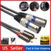 2 XLR 3-Pin Male to Dual RCA Male Patch Cable Splitter Shielded Audio Plug 5FT