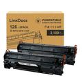 LinkDocs 126 CRG-126 Toner Cartridge Replacement for Canon 126 CRG126 3483B001 for use in Canon ImageClass LBP6200d and LBP6230dw LBP-6230dn LBP-6230 Laser Printers (Black 2 PK)