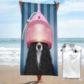 Kll Dog In Hairdresser Microfiber Beach Towel Fast Drying Extra Large 31.5 X63 Sand Free Beach Towel Super Lightweight Towels