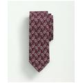 Brooks Brothers Men's Silk Basketweave Pine Pattern Tie | Burgundy | Size Regular
