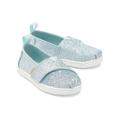 TOMS Kids Tiny Alpargata Mint Cosmic Glitter Toddler Shoes Blue/Green, Size 6