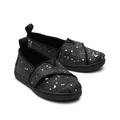 TOMS Kids Tiny Black Alpargata Cosmic Glitter Toddler Shoes, Size 8