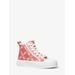Michael Kors Evy Empire Logo Jacquard High-Top Sneaker Orange 6