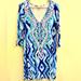 Lilly Pulitzer Dresses | Lilly Pulitzer Ophelia Swing Dress In Blue Swish Skipped A Beach Sz Small | Color: Blue | Size: S