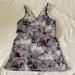 Lululemon Athletica Tops | Lululemon 6 ‘Crossback Tank Top’ In Moody Mirage Floral ~ Gray Pink Racerback | Color: Gray | Size: 6