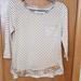 Anthropologie Tops | Anthropologie Postmark Striped & Dot Top Sz Small | Color: Cream/Tan | Size: S