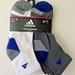 Adidas Accessories | Adidas Aeroready Youth Cushioned Quarter Socks 6 Pair Pack Size L | Color: Gray/White | Size: Boys L