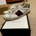 Gucci Shoes | Gucci Ace Leather Tennis Sneaker | Color: White | Size: 9