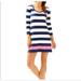 Lilly Pulitzer Dresses | Lilly Pulitzer Devon A Line Dress Bright Navy And White Strip With Pink Stripe | Color: Blue/White | Size: M