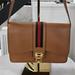 Gucci Bags | Gucci Brown Genuine Leather Sherry Line Shoulder Flap Bag | Color: Tan | Size: Os