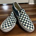 Vans Shoes | Classic Slip-On Checkerboard Shoe Vans | Color: Blue/White | Size: 10.5