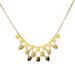 Anthropologie Jewelry | New Anthropologie Chandelier Pendant Necklace Neutral Tones Gold Chain One Size | Color: Cream/Gold | Size: Os