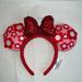 Disney Accessories | Disney Parks 2024 Valentine’s Floral Pink Mickey Minnie Ear Headband | Color: Pink/Red | Size: Os