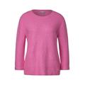 Street One Melange Strickpullover Damen cozy pink melange, Gr. 36, Baumwolle, Weiblich Pullover