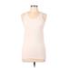 Athleta Active Tank Top: Ivory Activewear - Women's Size Large