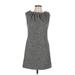 Jill Jill Stuart Casual Dress - Mini: Gray Tweed Dresses - Women's Size 6