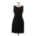 The Limited Casual Dress - Sheath Scoop Neck Sleeveless: Black Print Dresses - Women's Size 8