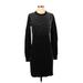 MICHAEL Michael Kors Casual Dress - Sweater Dress Crew Neck Long sleeves: Black Dresses - Women's Size Small