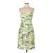 JS Collection Cocktail Dress - Sheath Square Sleeveless: Green Dresses - Women's Size 6