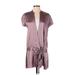 BCBGMAXAZRIA Casual Dress - Wrap: Purple Dresses - Women's Size Small