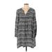 Thakoon Collective Casual Dress - Shift V Neck Long sleeves: Gray Dresses - Women's Size 10