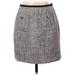 Ann Taylor LOFT Casual Skirt: Gray Tweed Bottoms - Women's Size 4 Petite