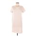 Universal Thread Casual Dress - Shift: Ivory Stripes Dresses - Women's Size Medium