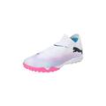 Puma Men Future 7 Pro Cage Soccer Shoes, Puma White-Puma Black-Poison Pink, 7.5 UK