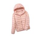 OLEETS Women'S Down Jacket - Women Winter Coat Autumn Hooded Tops Portable Windproof Warm Long Sleeves Outerwear S-7Xl Plus Size Casual Clothes,Pink,5Xl