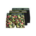 Boxershorts JACK & JONES JUNIOR "JACPINK FLOWERS TRUNKS 3 PACK SN JNR" Gr. 152, 3 St., schwarz (black) Kinder Unterhosen Boxershorts