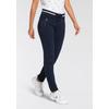 Jerseyhose KANGAROOS, Damen, Gr. 48 (XL), N-Gr, blau (marine), Piquu00e9, Obermaterial: 60% Baumwolle, 40% Polyester, Waffelmuster, Strukturmuster, unifarben, unifarben mit Farbeinsätzen, casual, bequem knöchellang, Hosen, mit Piqué-Struktur und...