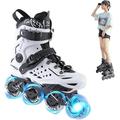 Inline Skates Children's Kids Inliners Roller Skates Outdoor Sports Specialized Roller Blades ABEC 7 Carbon Safe and Durable Children's Inline Skates for Kids Girls Boys Teens,White,41