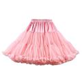 RWGSNB Women'S Champagne Tulle Skirt Tiered Ruffle Mini Skirt Fluffy Tutu Skirt Bow Patchwork Pleated A Line Skirt Cosplay Carnival Mesh Short Skirt For Ladies Girls,Xl