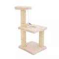 ARICCI Cat Tree for Large Cat Toy Cat Kitten Climbing Tower Multi-Layer Sisal Cat Scratching Powders Cat Jumping Toy Cat Climbing Frame Pet Product cat (Size : Square beige) vision