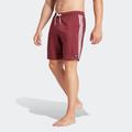 Badehose ADIDAS PERFORMANCE "3STREIFEN CLX" Gr. L, N-Gr, rot (shadow red, white) Herren Badehosen Bekleidung