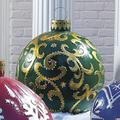 Mini Christmas Baubles, Home Christmas Gift Ball New Year's Gift 60cm Christmas Balls Christmas Decorations Outdoor Atmosphere PVC Inflatable Toys Fun pendant ornaments (Color : Green)