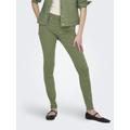 Skinny-fit-Jeans ONLY "ONLBLUSH MID SKINNY COL PANT PNT RP" Gr. XS (34), Länge 32, grün (oil green) Damen Jeans Röhrenjeans