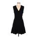 Le Gali Casual Dress - A-Line: Black Solid Dresses - Women's Size Medium