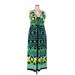 Casual Dress - Midi V-Neck Sleeveless: Green Dresses - Women's Size 2X