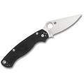Spyderco Para 2 Left Handed Folding Knife 3.42" (Satin Blade, Black Handle) C81GPLE2