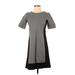 J.Crew Factory Store Casual Dress - Shift: Gray Solid Dresses - Women's Size 0