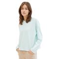 Kapuzenshirt TOM TAILOR DENIM Gr. XXL, grün (small mint white stripe) Damen Shirts Jersey