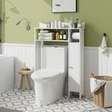 Wildon Home® Cadin Freestanding Over-the-Toilet Storage Manufactured Wood in White | 43.5 H x 29.5 W x 8 D in | Wayfair