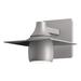 Hubbardton Forge Hood Dark Sky Friendly Outdoor Armed Sconce Aluminum/Metal in Gray | 6.8" H x 7.9" W x 9.6" D | Wayfair 306563-SKT-78