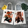 Genshin Impact Game Ulzzang Shopper Bag Print Canvas Anime Xiao Tote Bag Hu Tao Handbags